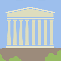 icomania:Large Greek building with columns.