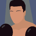 icomania:Man with boxing gloves.