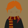 icomania:Boy with orange hair and maroon and yellow scarf.