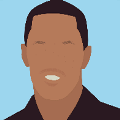 icomania:Black man with brown shirt.