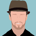 icomania:Man with fedora and scruffy facial hair.