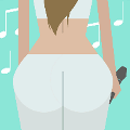 icomania:Singer with large butt or behind in white pants.