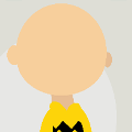 icomania:A person with a big head and no features, and a yellow shirt with a black stripe on it