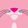 icomania:A pink background with a pink nose, black whiskers