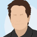 icomania:A man with brown hair and a black jacket on