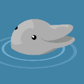 icomania:A dolphin in the ocean