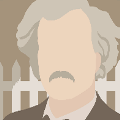 icomania:A man with grey hair and a mustache with a white fence.