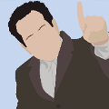 icomania:A man with black hair giving holding his pointer finger.