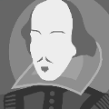 icomania:A man in medieval clothing and long hair, a black and white picture.