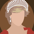 icomania:A woman wearing a white crown and pearl earrings.