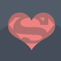 icomania:A red heart with the letter S inside.